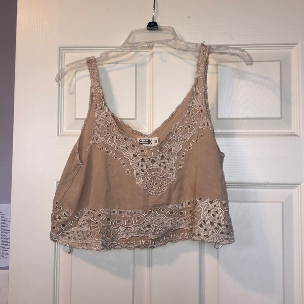 Laser Cut Cropped Loose Tank from LF
